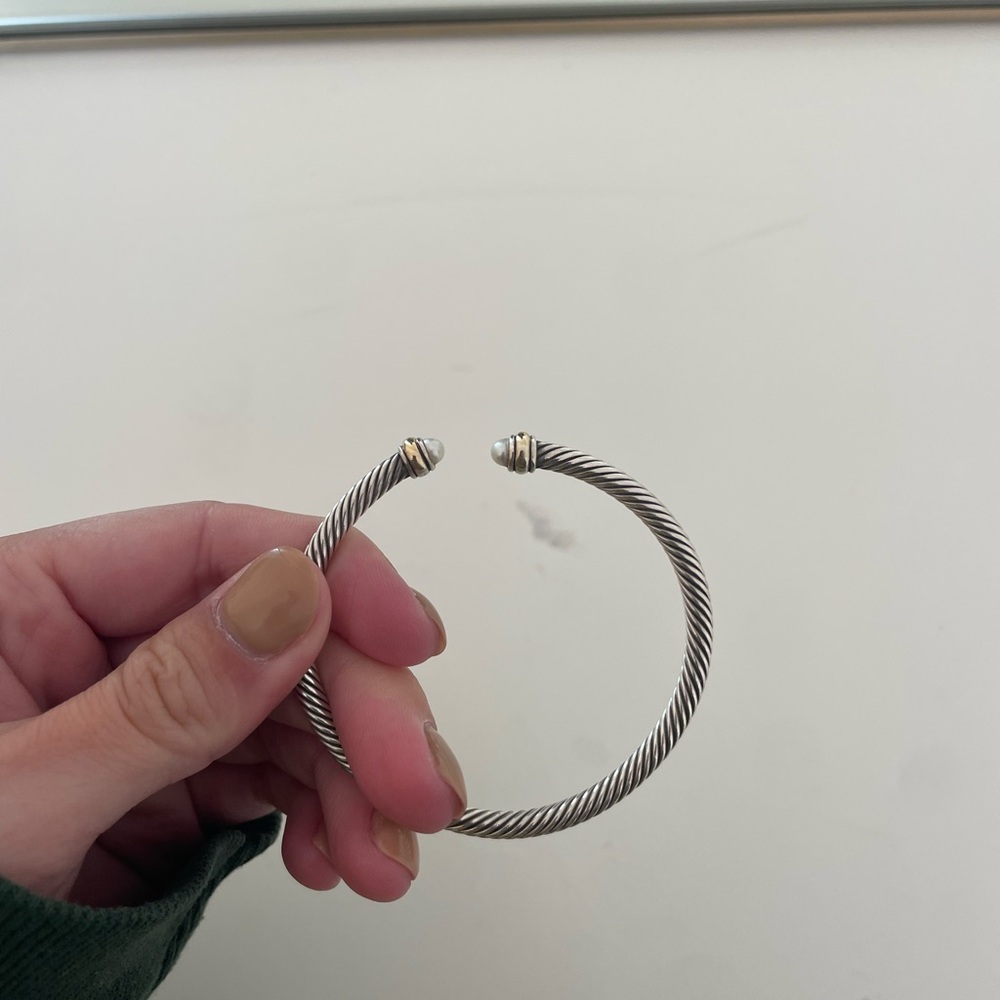 David Yurman Silver and Gold Cable Bracelet